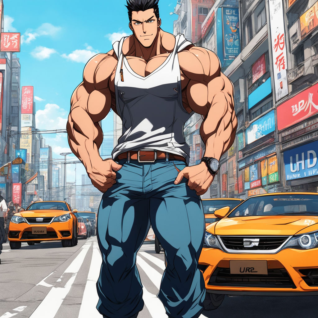 Anime man muscular - Playground