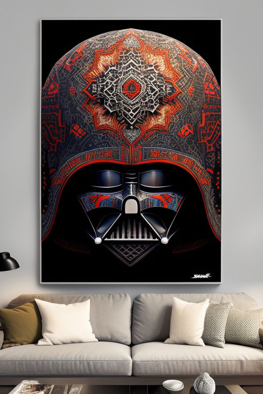 Star Wars Inspired Darth Vader Artwork Throw Pillow