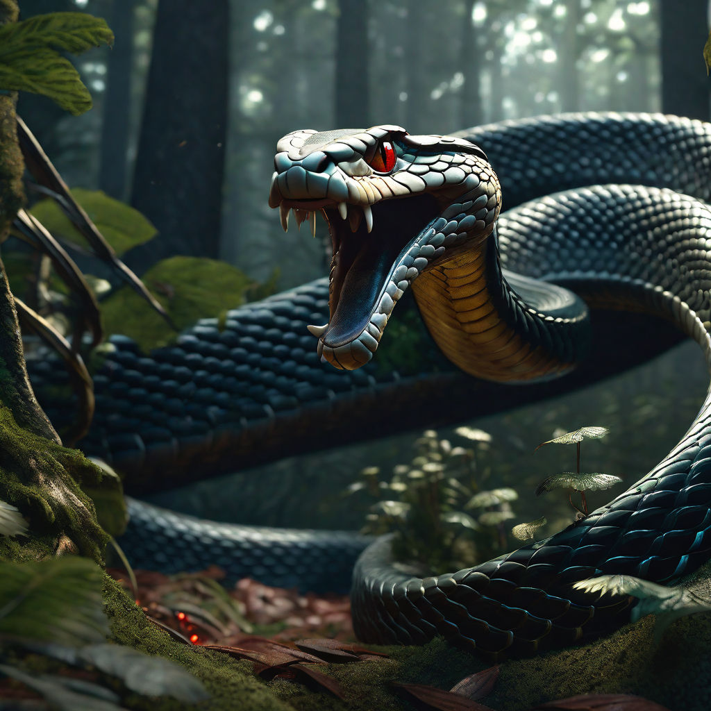 Serpent snake cobra viper fantasy fanged