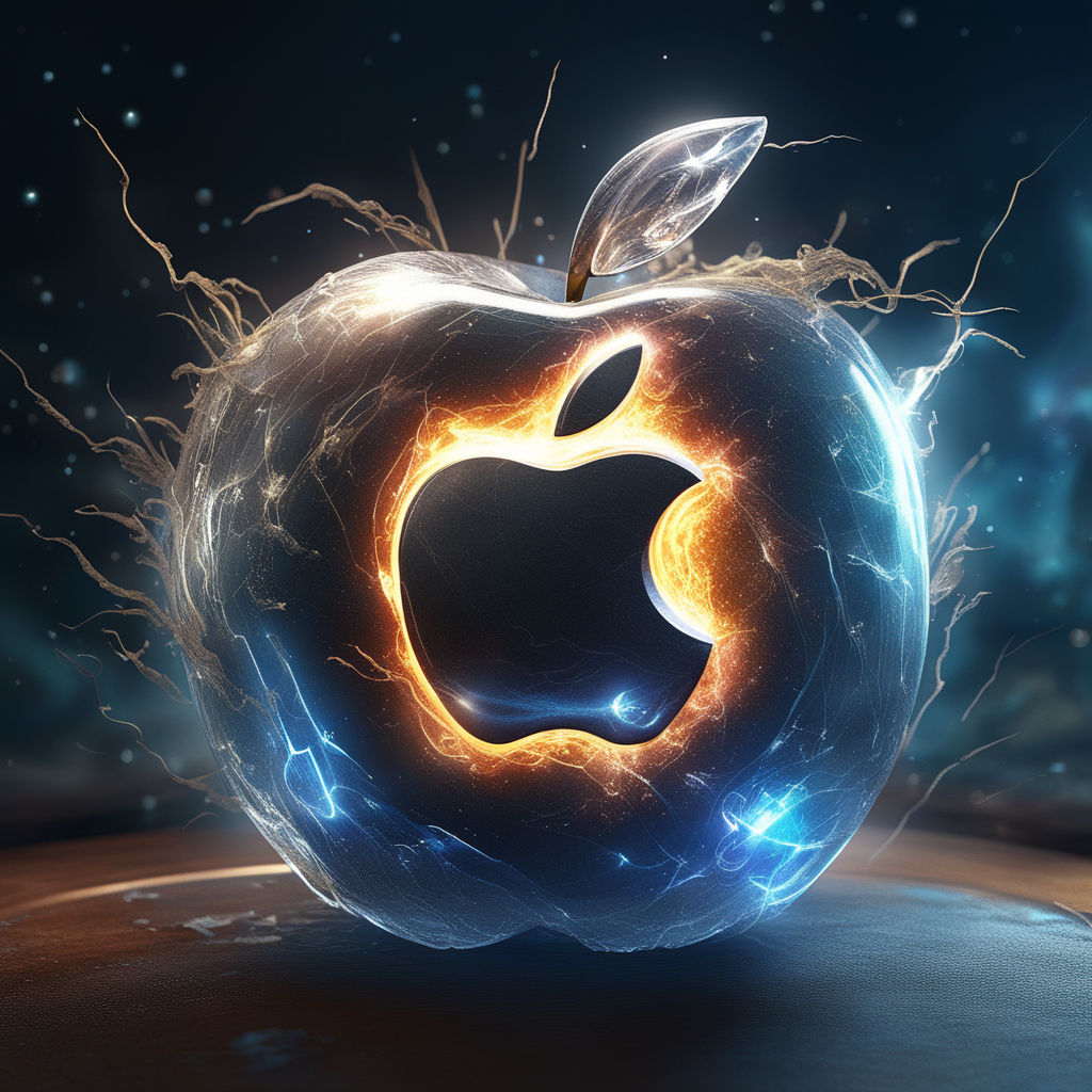 cool apple logos on fire