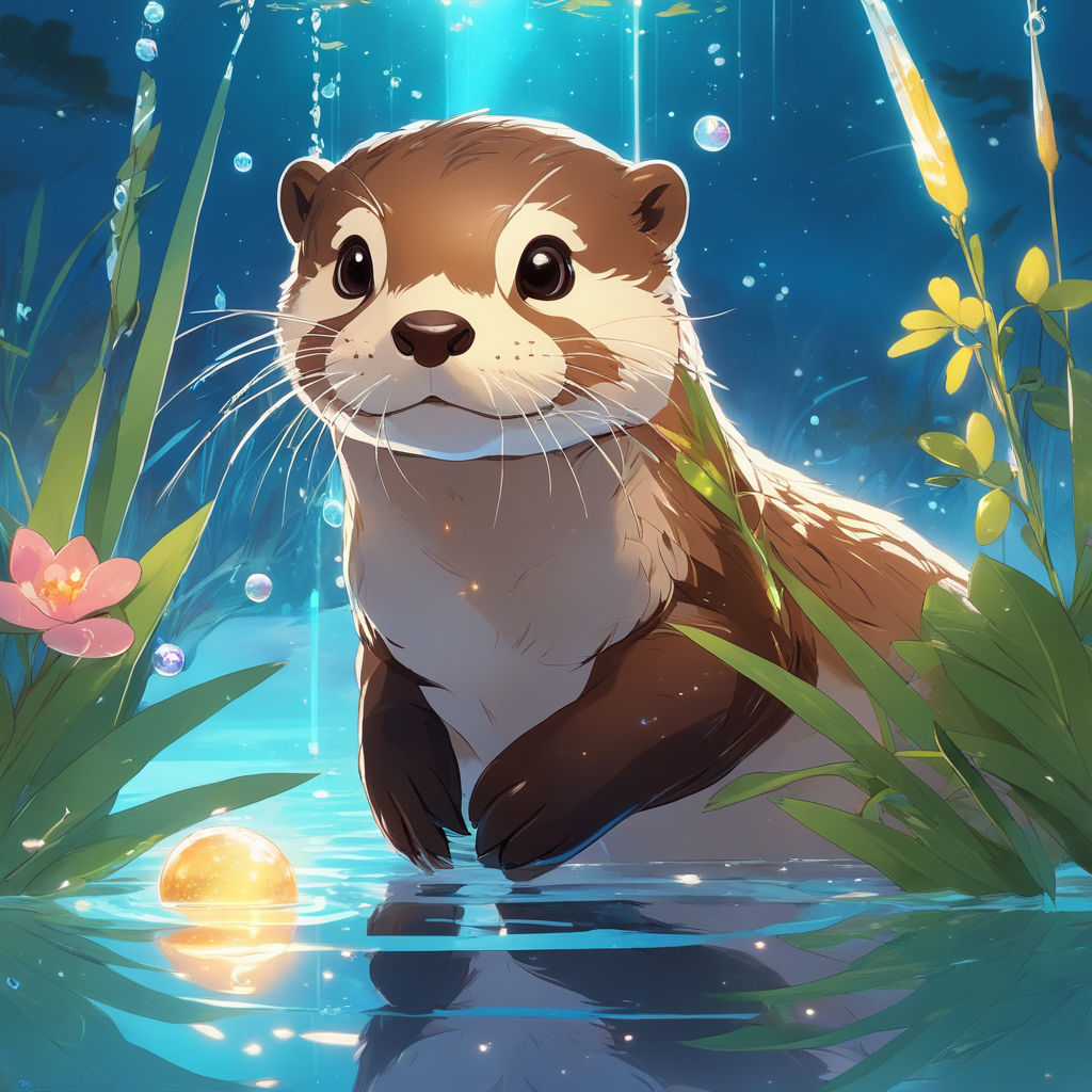 baby anime otter