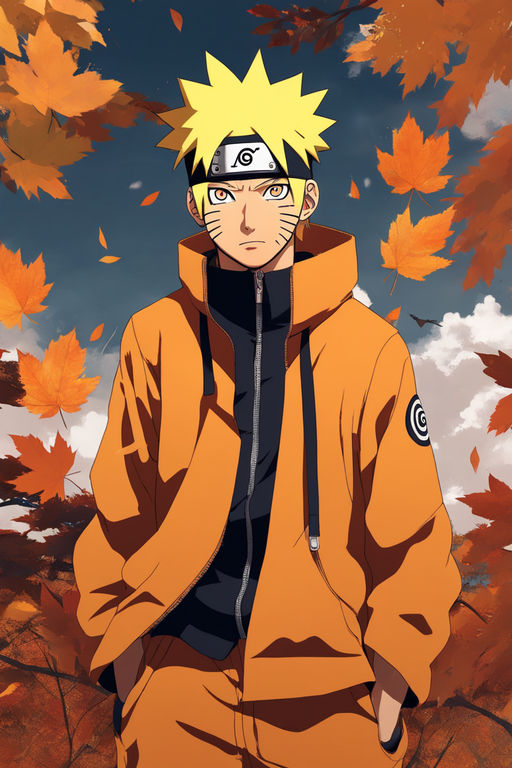 Naruto Uzumaki Wallpaper 4K, Autumn, Chibi, Digital Art