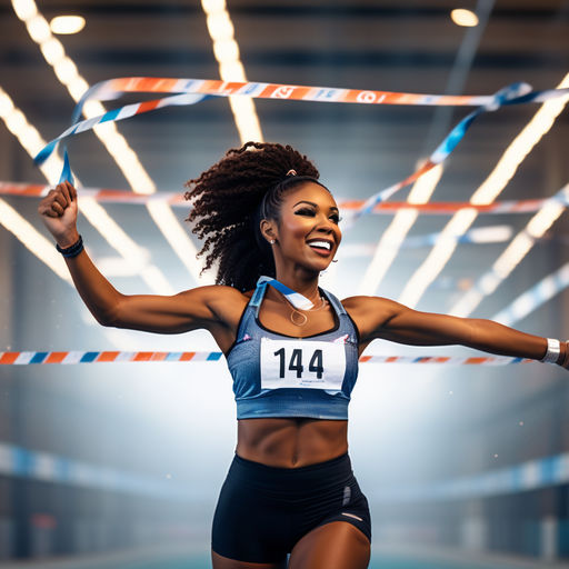 Beautiful Athletic African American Girl Demonstrating Biceps Free Stock  Photo and Image 263135262