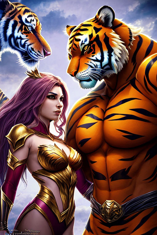 tiger and dragon woman man