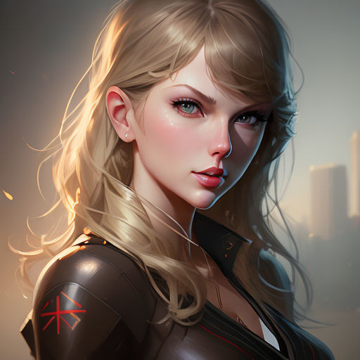 prompthunt Taylor Swift Big anime eyes in the style of JeanBaptiste  Monge Craig Davison Aaron Horkey Bernie Wrightson and Anna Dittmann  digital art flat shading cel shading