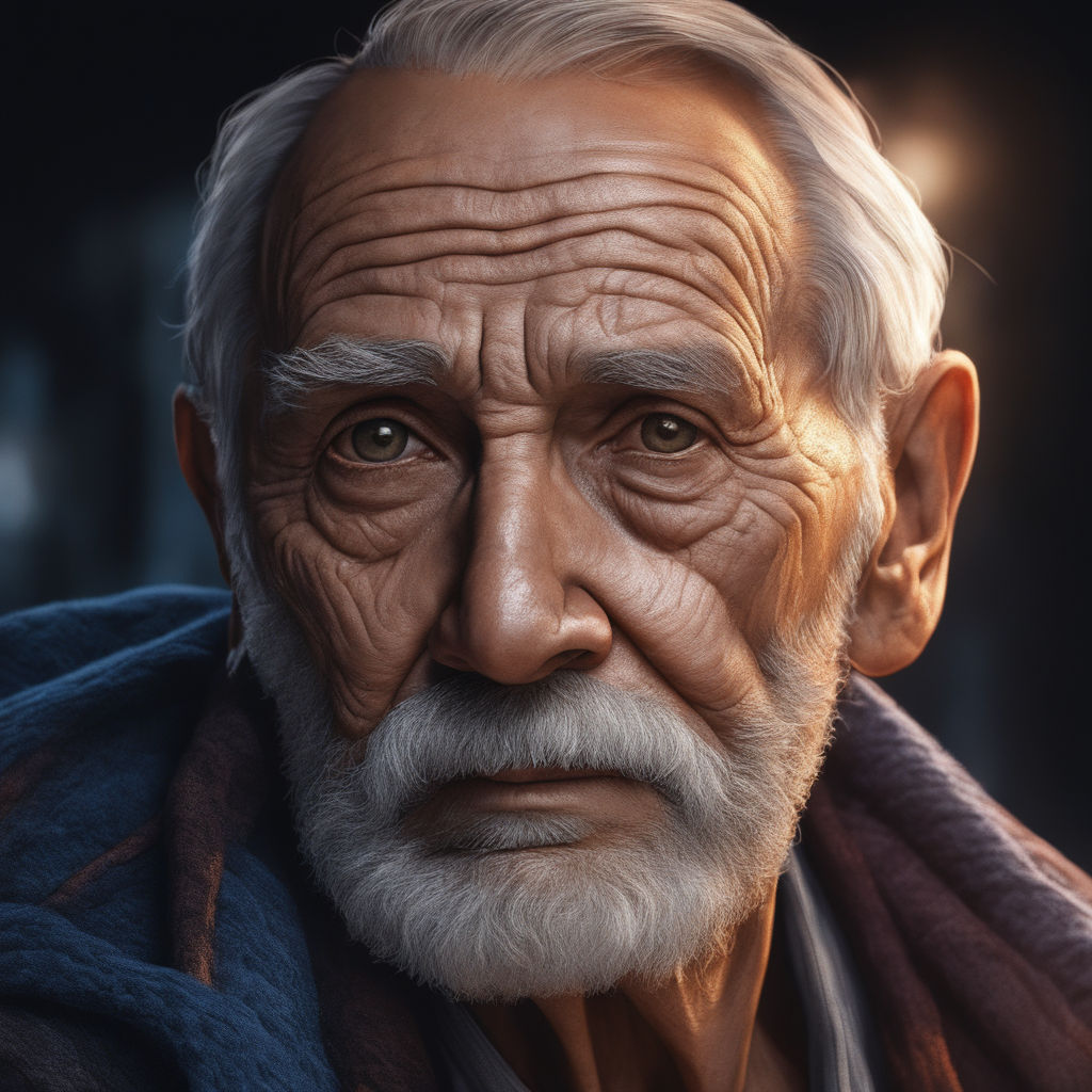 old man face paint