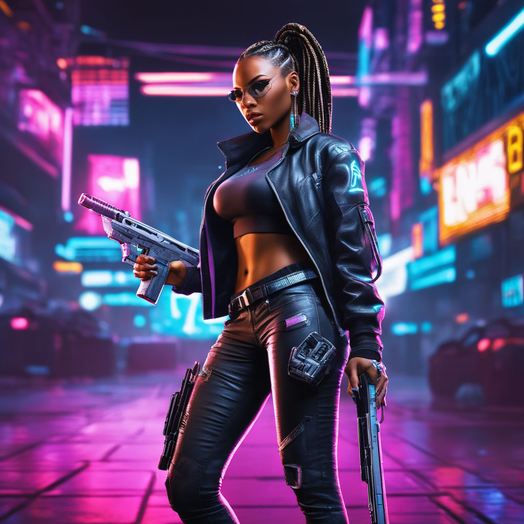 Video Game, Cyberpunk 2077, Cyberpunk, Girl, Weapon, Woman Warrior