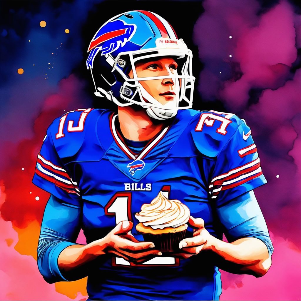 Buffalo Bills Josh Allen Art - Paint By Number - Painting By Numbers