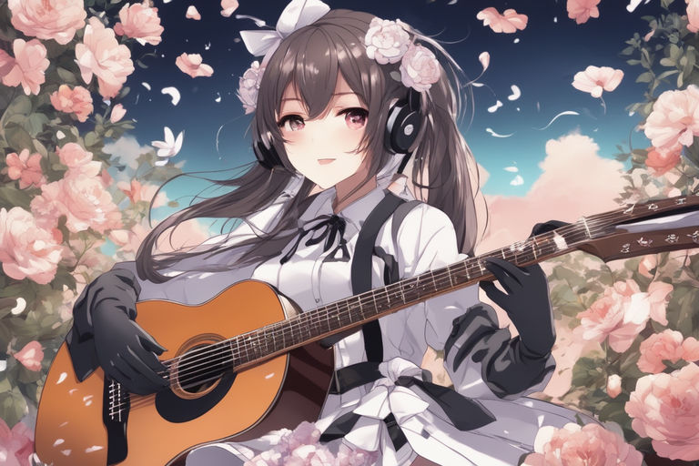 anime guitar girl icon