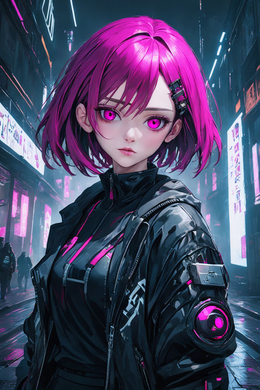 Anime Cyberpunk Cat Girl - KillerKittenDesigns - Digital Art, Fantasy &  Mythology, Fantasy Men & Women, Females - ArtPal