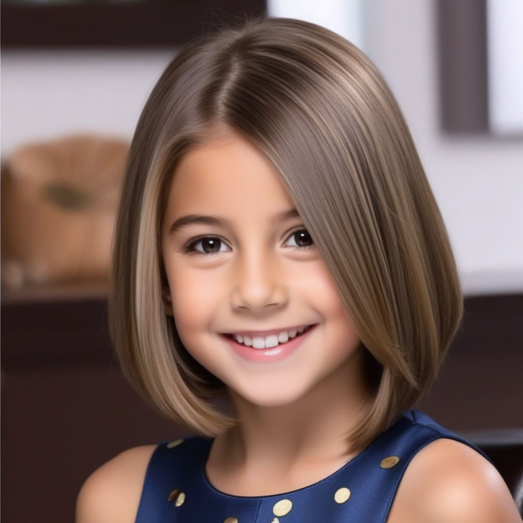 Beauty Fashion Child Model Bob Short Haircut. Little Girl Client with Short  Bob Hair. Hairtician Cuts her Hair. Process. Courses in Hairdressing.  Beauty Service Concept Stock Photo - Alamy