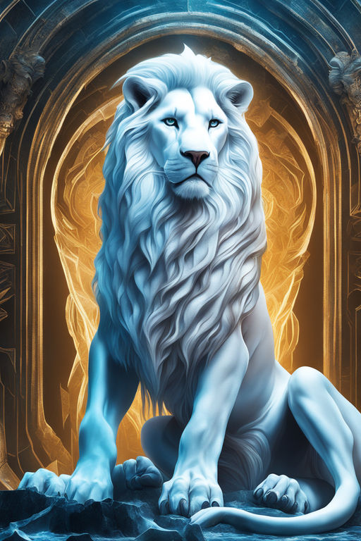 white lions with blue eyes wallpaper