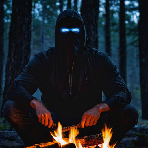 a guy in a dark hoodie taking his mask off and revealing a black