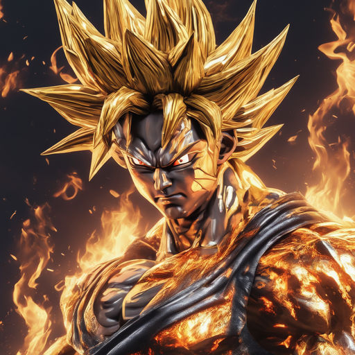 ArtStation - Gokú Old Style SSJ Blue (Gokú SSJ2 Edit)