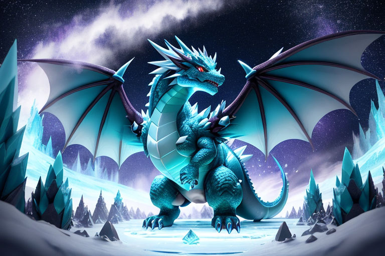 chibi ice dragon