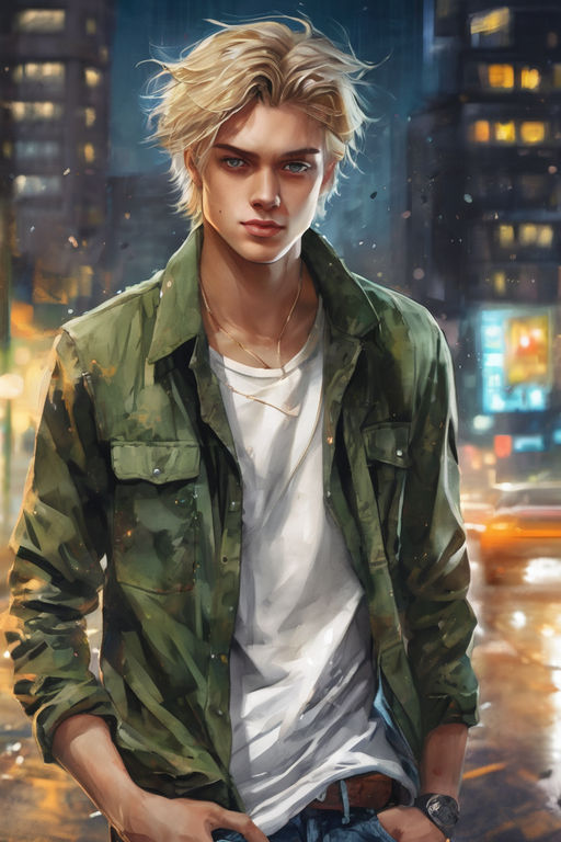 ArtStation - Anime Boy hairstyle