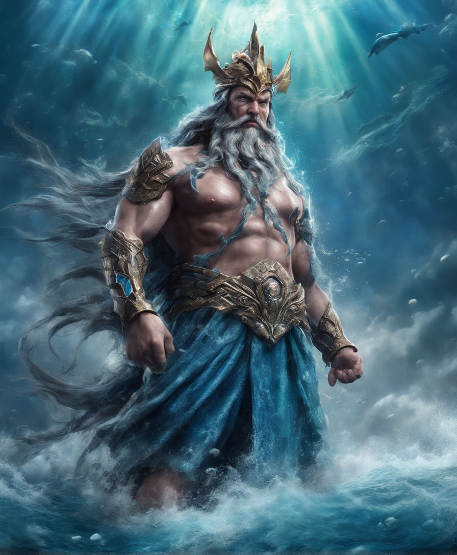 the god of war on mount olympus, heroic pose, epic,, Stable Diffusion