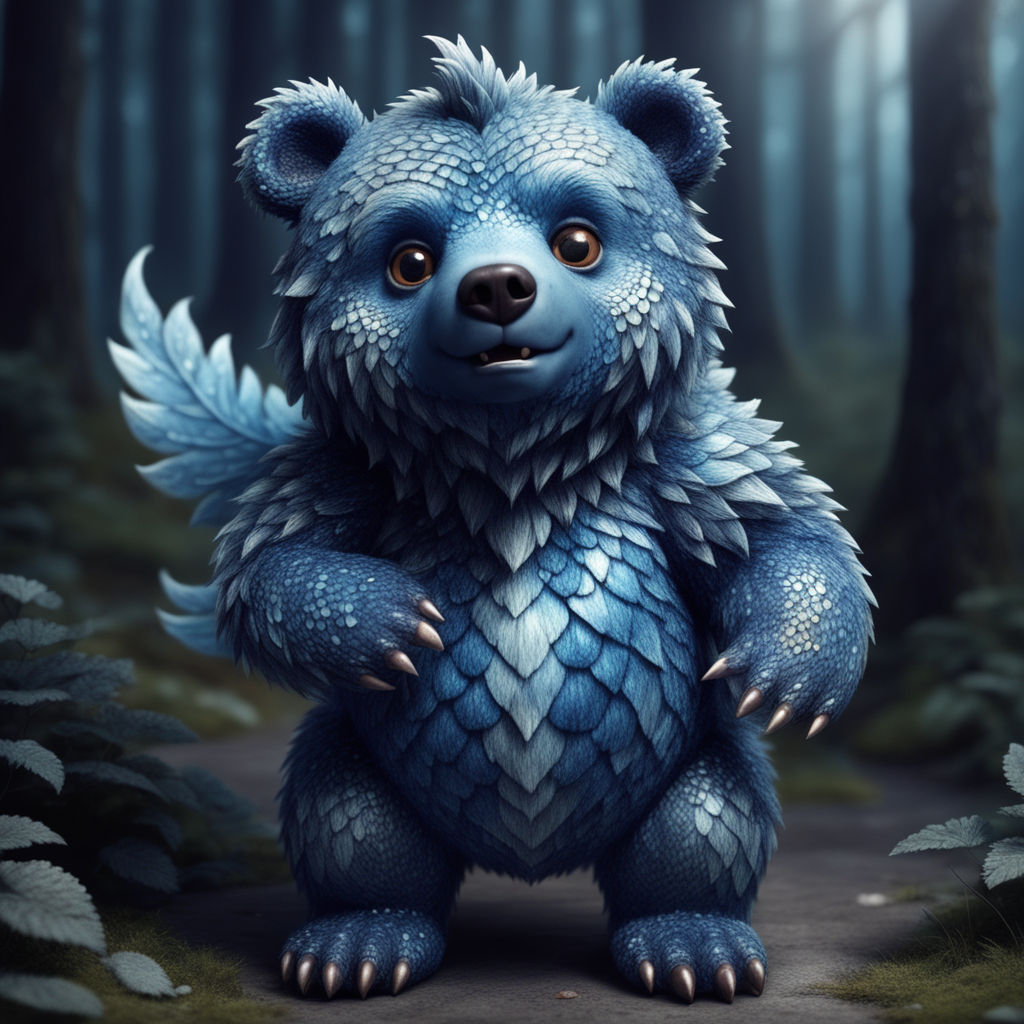 cute chibi bear cub