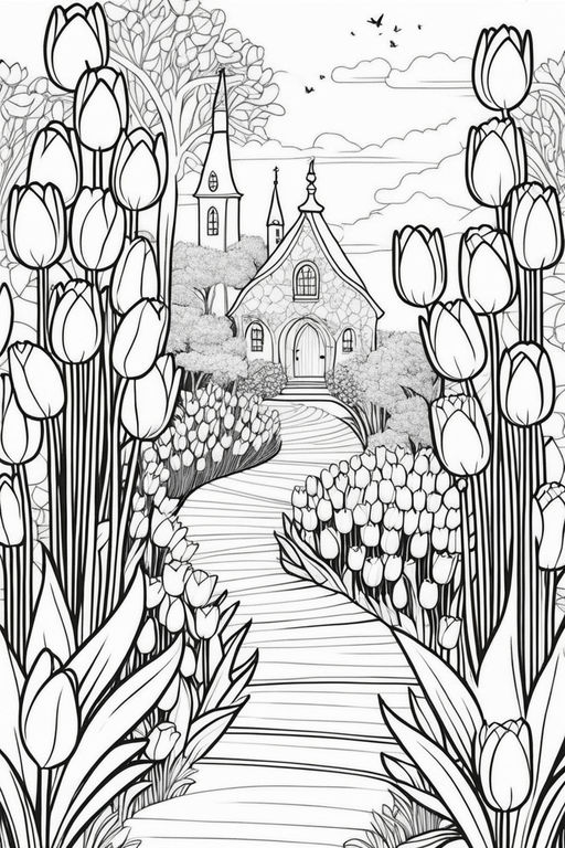 spring cleaning coloring pages