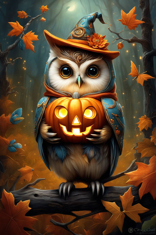 cute halloween owl wallpaper