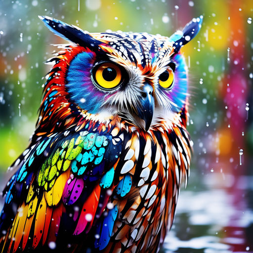 Colorful Owl - Paint by Diamonds