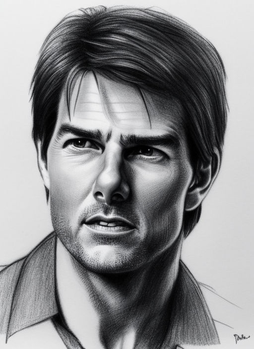 How To Draw Tom Cruise, Step by Step, Drawing Guide, by Dawn - DragoArt