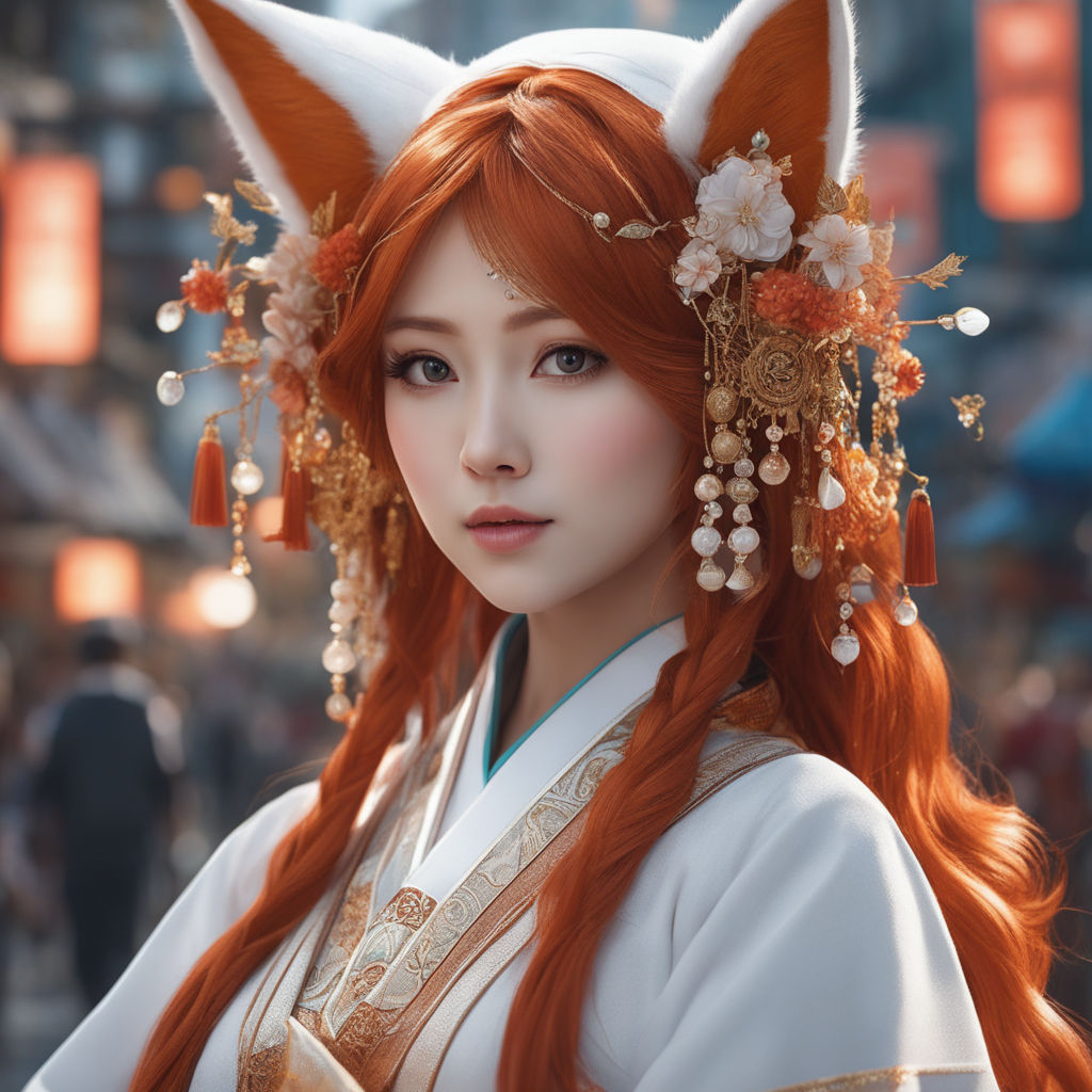 anime kitsune girl