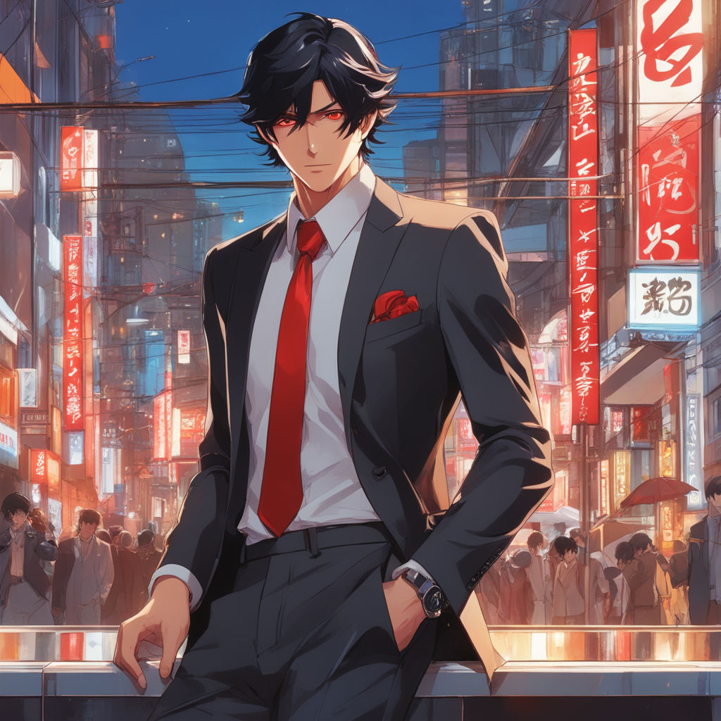 Character Anime Art Suit Manga, Anime, comics, black Hair, manga png |  PNGWing