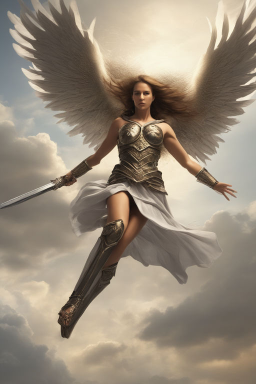 flying female angel