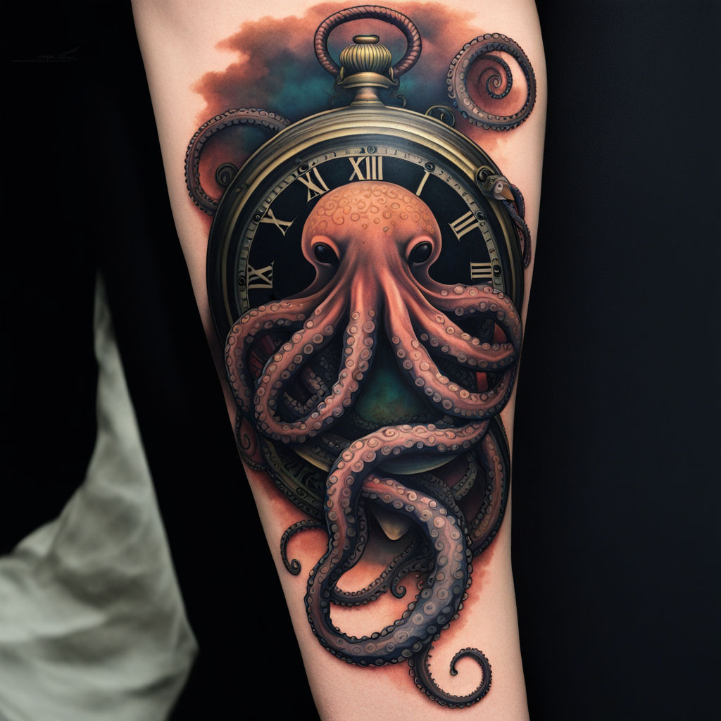 Giant Red Octopus Tentacles Wrap around Sleeve color Real … | Flickr