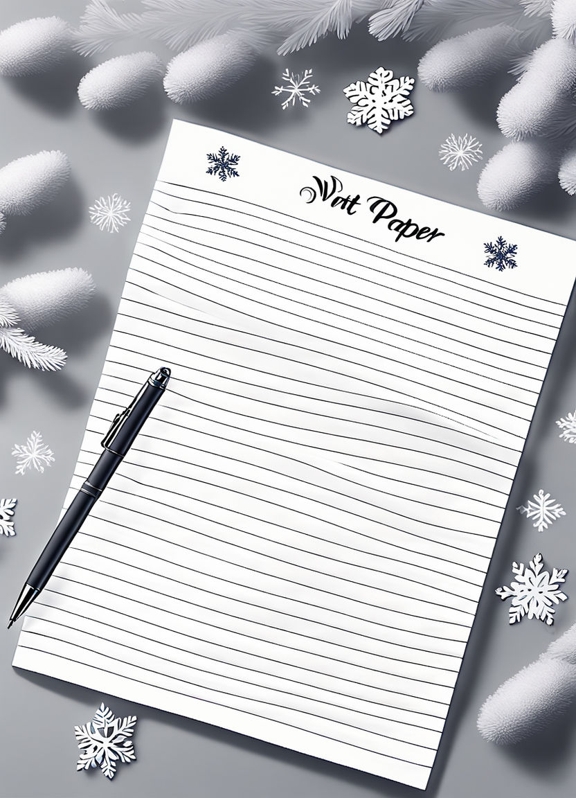 Winter Printable Lined Writing Paper