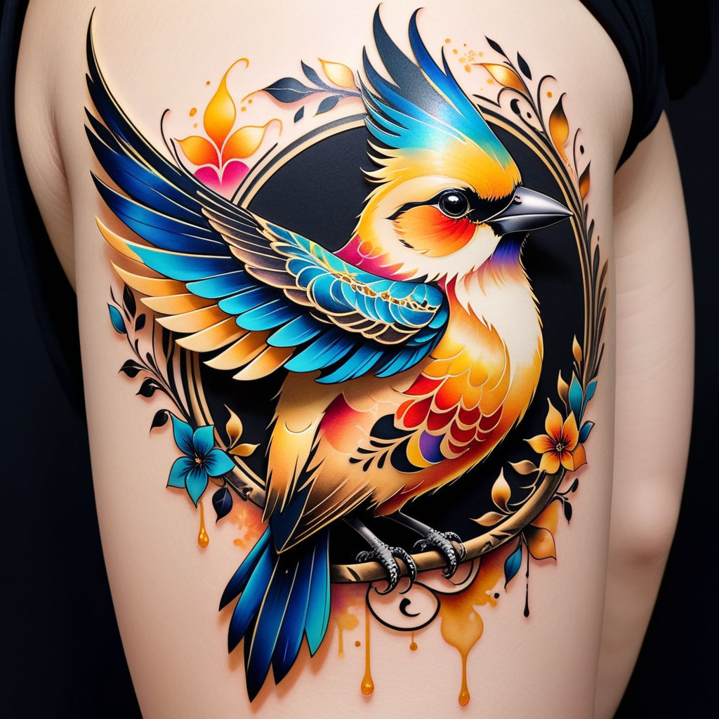 GVDTYKJF Tattoos Sticker Watercolor Blue Jay Birds Tattoos Stickers Wobody  Art Arm Flash Fake Waterproof Tattoos Magpie Cuckoo Bird Glz115 :  Amazon.ae: Beauty