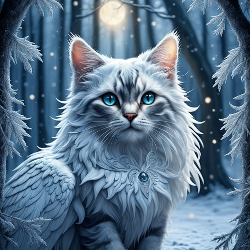 white cat with ice blue eyes