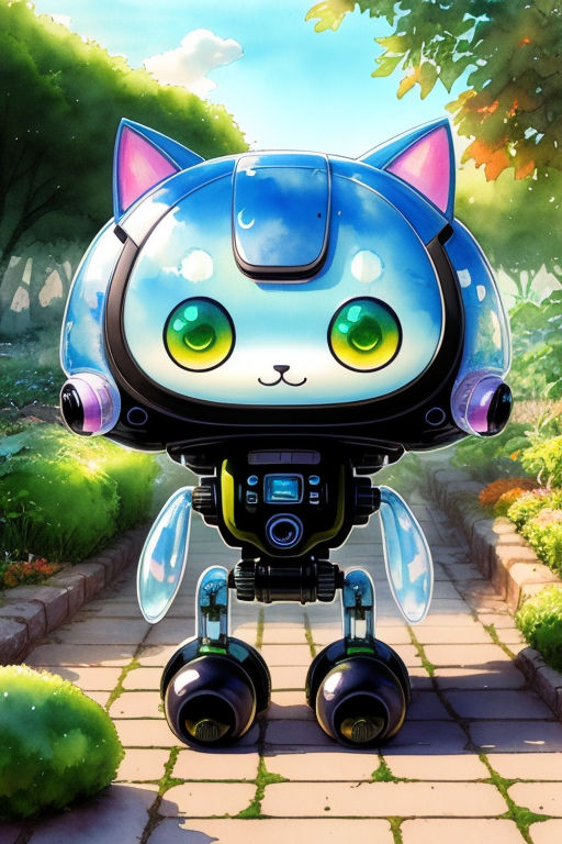 a robotic steampunk human and cat anime wholesome  Stable Diffusion   OpenArt