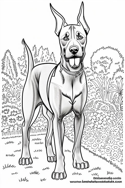 doberman coloring pages for boys