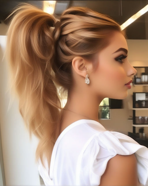 Simple Hairstyles: Side Curls Ponytail - A Mom's Take