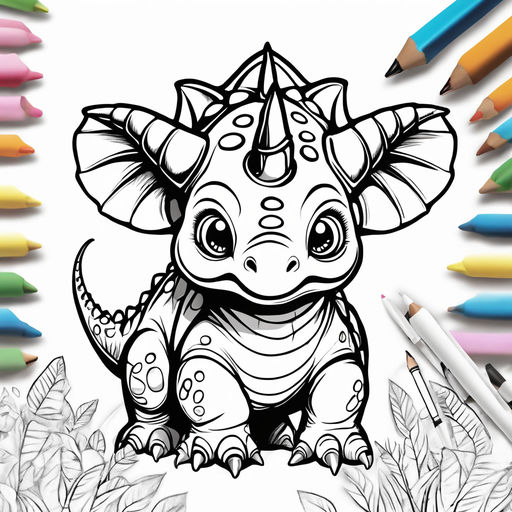 Cute Dinosaur Coloring Pages for Kids Ages 8-12 