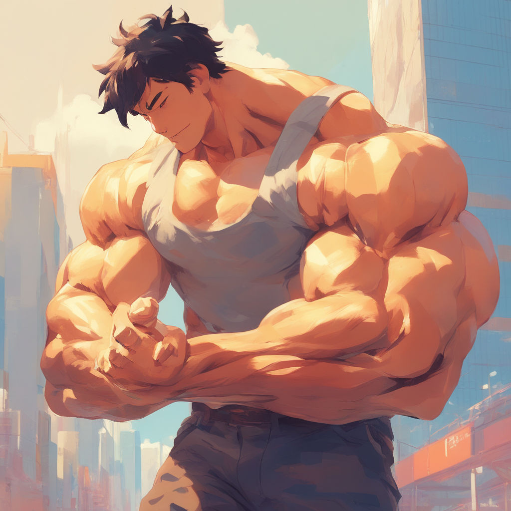 anime portrait of tom cruise as a muscular anime boy | Stable Diffusion