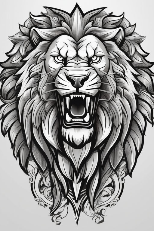 Fiercely Strong Half Lion Half Flower Tattoo Ideas - Tattoo Glee