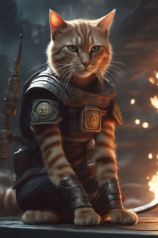 Ultra detailed epic anthropomorphic Cat humanoid as Police officer