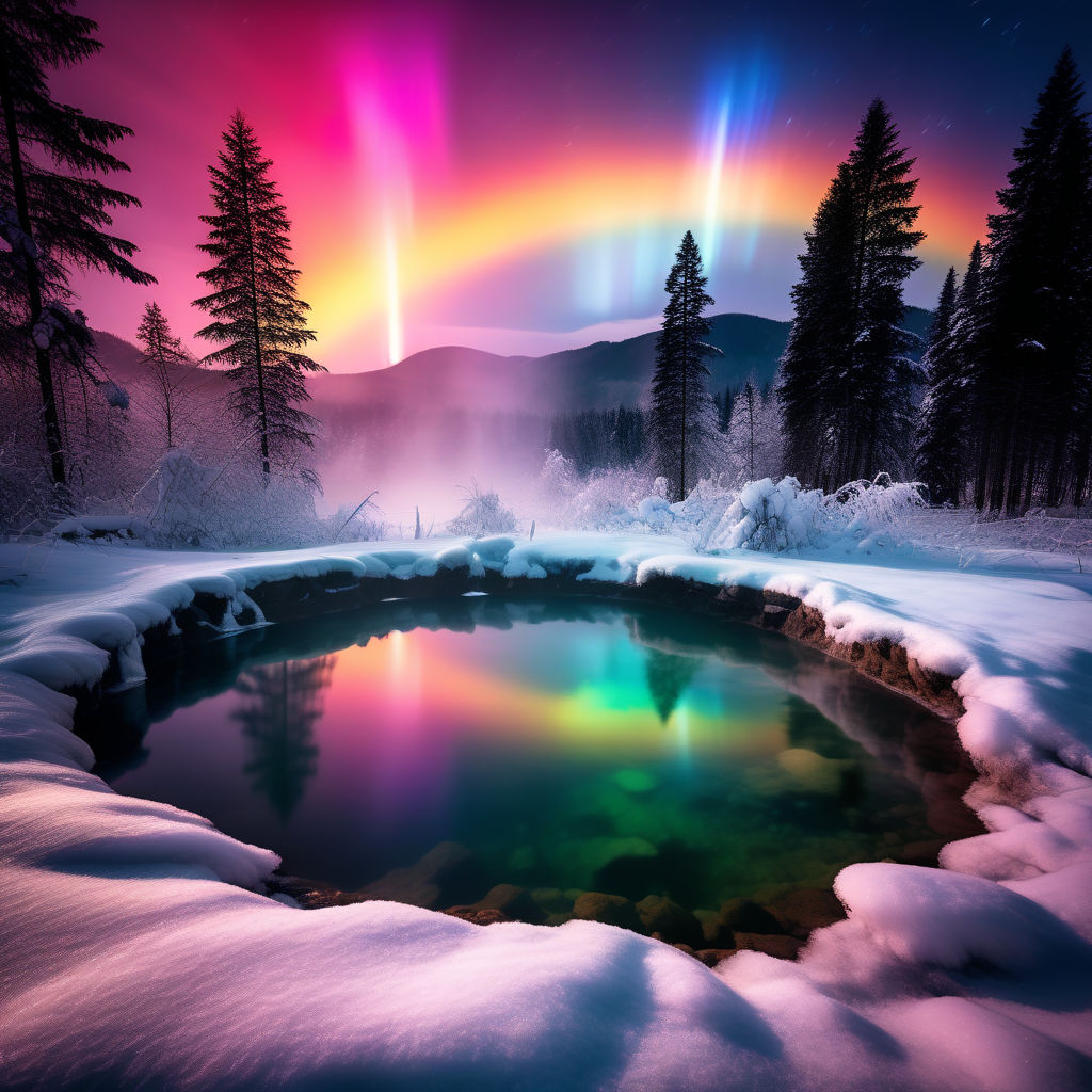 Snow in the Rainbow Night