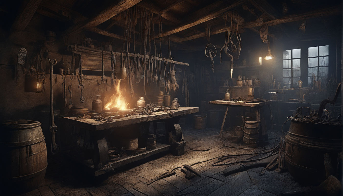 fantasy blacksmith shop