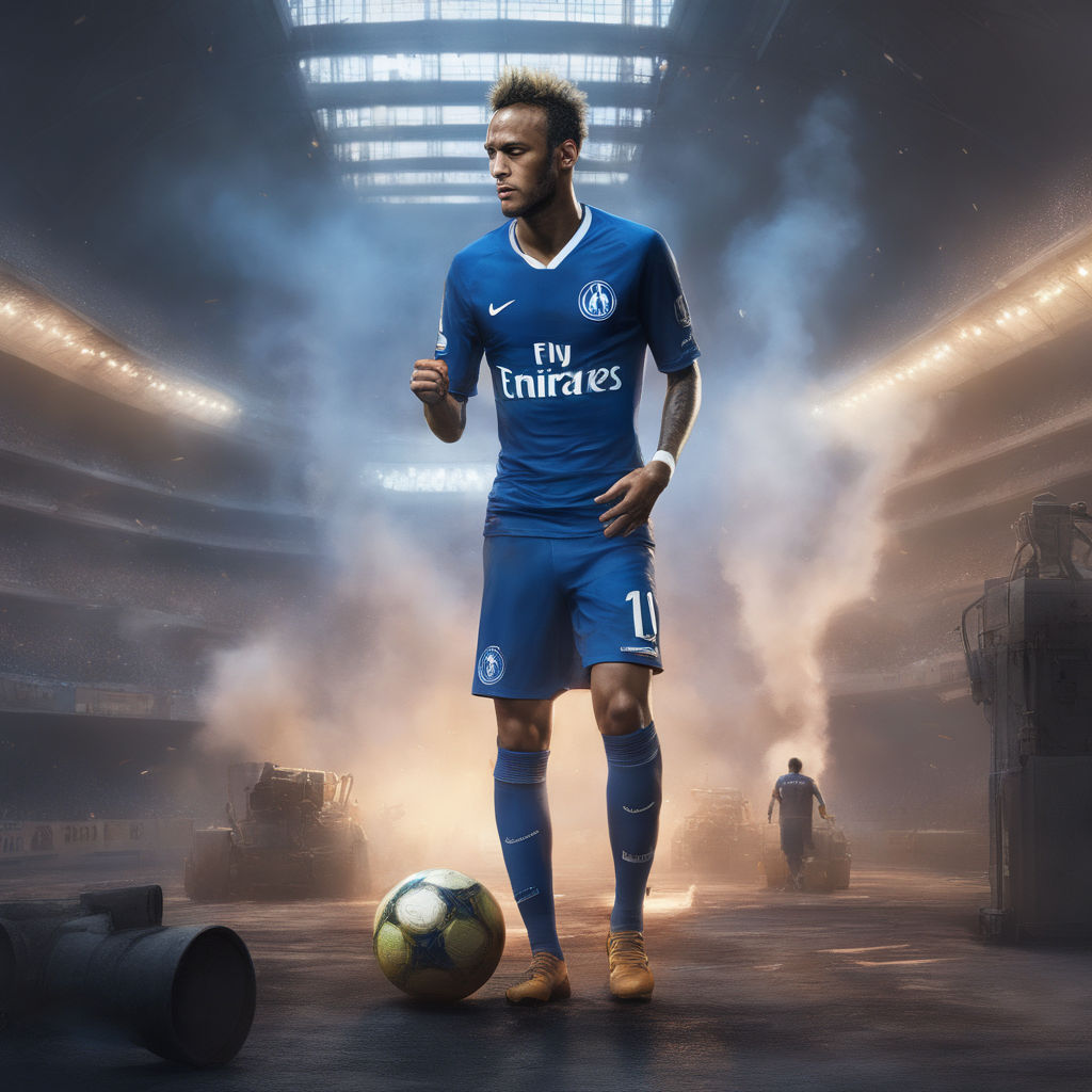 ArtStation - Soccer Blue Stripe Jersey Player 11