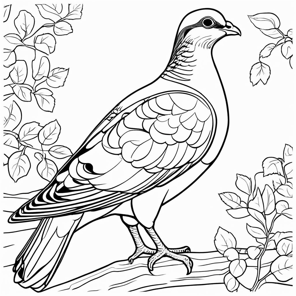 How to Draw a Pigeon - Easy Drawing Art