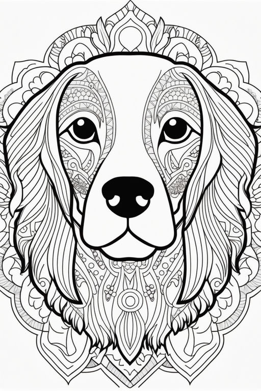 dog mandala coloring pages