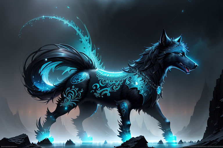 Pin by Barbarah Sbcruz on desenhos | Mystical animals, Fantasy creatures  art, Fantasy wolf