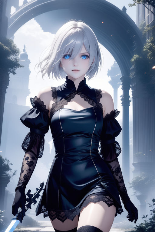 2B from NieR: Automata White Sky 