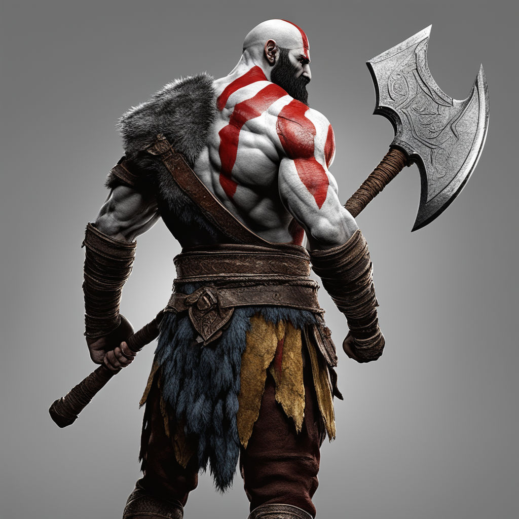 blades of olympus shinning in kratos back - Playground