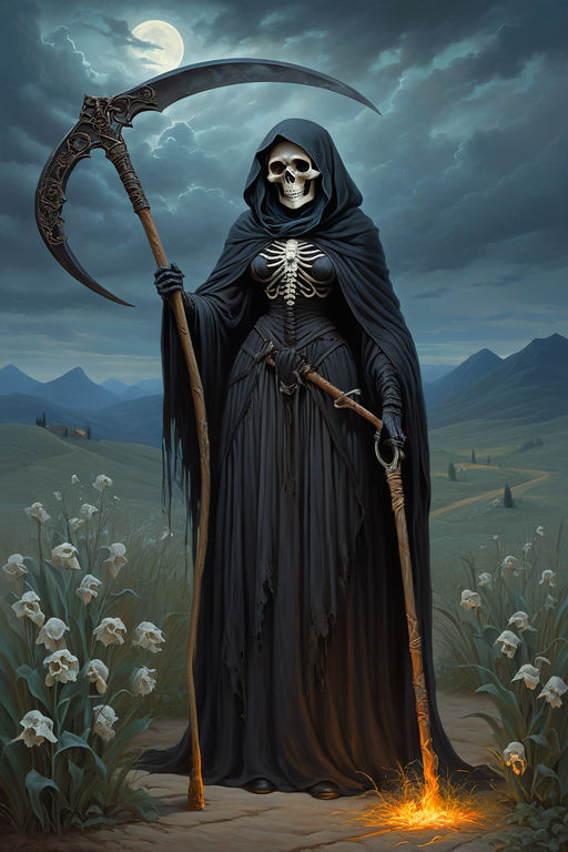 Female Grim Reaper : r/midjourney