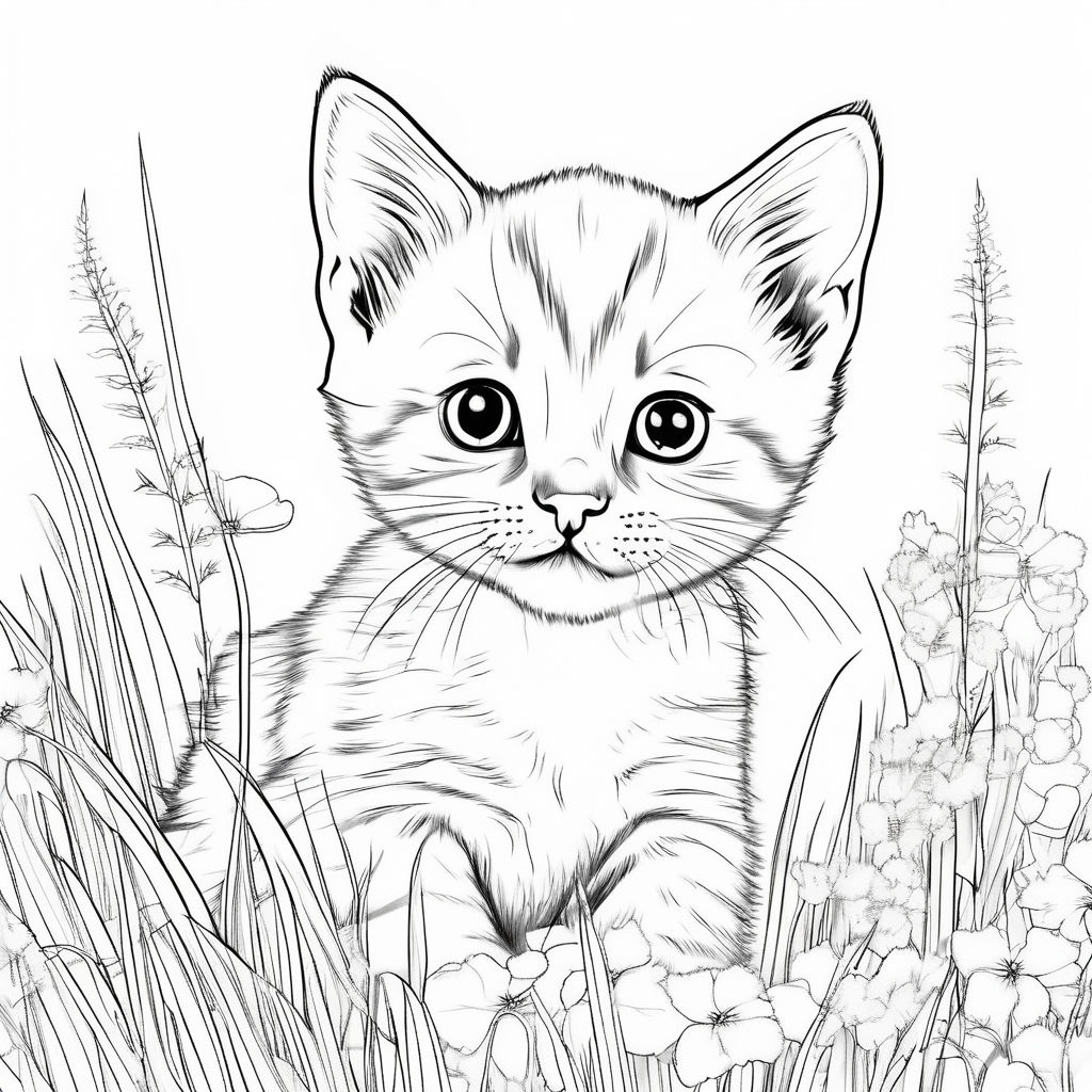 how to draw a simple cat drawing - line drawing art - kenfortes kids drawing  drawing classes pencil and colors india - KenFortes visual Arts academy  Bangalore offers art courses for children